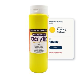 Daler Rowney Graduate Acrylic 500ml - Primary Yellow