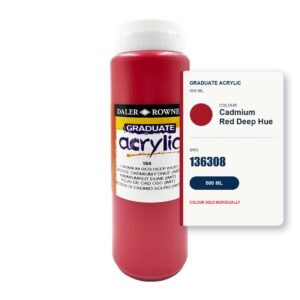 Daler Rowney Graduate Acrylic 500ml - Cadmium Red Deep Hue