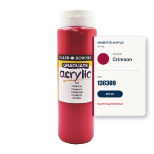 Daler Rowney Graduate Acrylic 500ml - Crimson