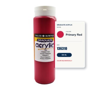Daler Rowney Graduate Acrylic 500ml - Primary Red