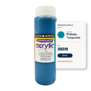 Daler Rowney Graduate Acrylic 500ml - Phthalo Turquoise