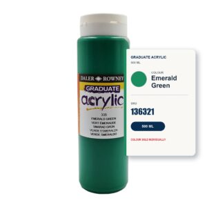 Daler Rowney Graduate Acrylic 500ml - Emerald Green