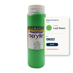 Daler Rowney Graduate Acrylic 500ml - Leaf Green