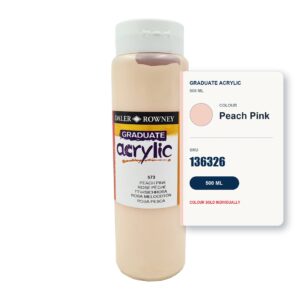Daler Rowney Graduate Acrylic 500ml - Peach Pink