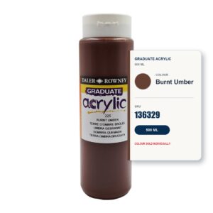 Daler Rowney Graduate Acrylic 500ml - Burnt Umber