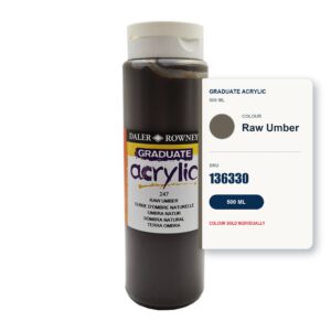 Daler Rowney Graduate Acrylic 500ml - Raw Umber