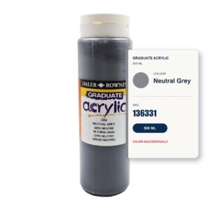 Daler Rowney Graduate Acrylic 500ml - Neutral Grey
