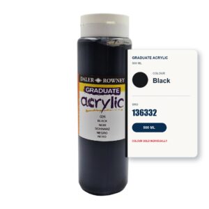 Daler Rowney Graduate Acrylic 500ml - Black