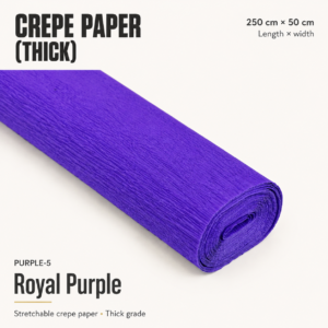 Crepe Paper (Thick) 250cm x 50cm - PURPLE-3 (Purple)