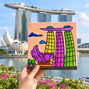 Canvas Panel (SG Heritage) Painting Kit - Marina Bay Sands