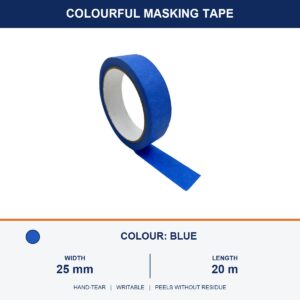 Colourful Masking Tape 20m - Blue, 25mm