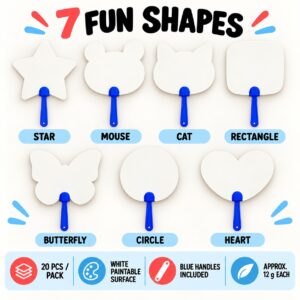 Paintable Paper Fan – Gallery 1 – 7 Shapes and Specifications