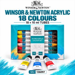 W&N Acrylic Colour Sets - 18 Colours