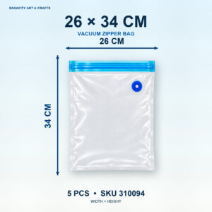 Food Vacuum Seal Bag and Pump - 26CM X 34CM