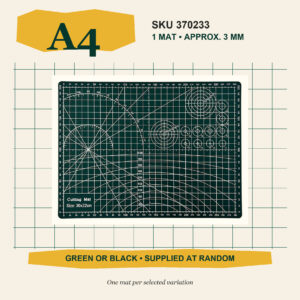A4 cutting mat, one mat, approximately 3 mm thick, SKU 370233