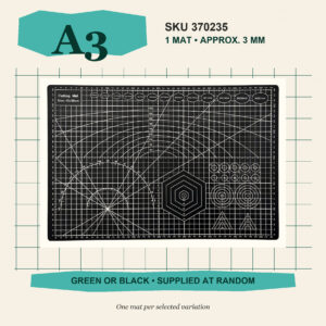 A3 cutting mat, one mat, approximately 3 mm thick, SKU 370235
