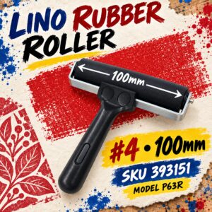 Lino Rubber Rollers - #4 100mm
