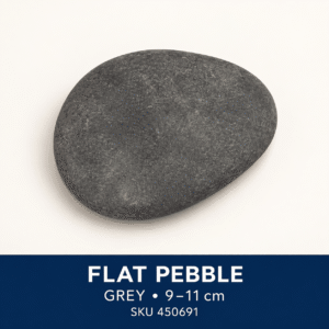 Flat Pebble (Assorted) - Grey 9-11cm
