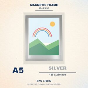 Magnetic Frame (Adhesive) - Silver, A5