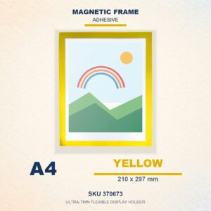 Magnetic Frame (Adhesive) - Yellow, A4